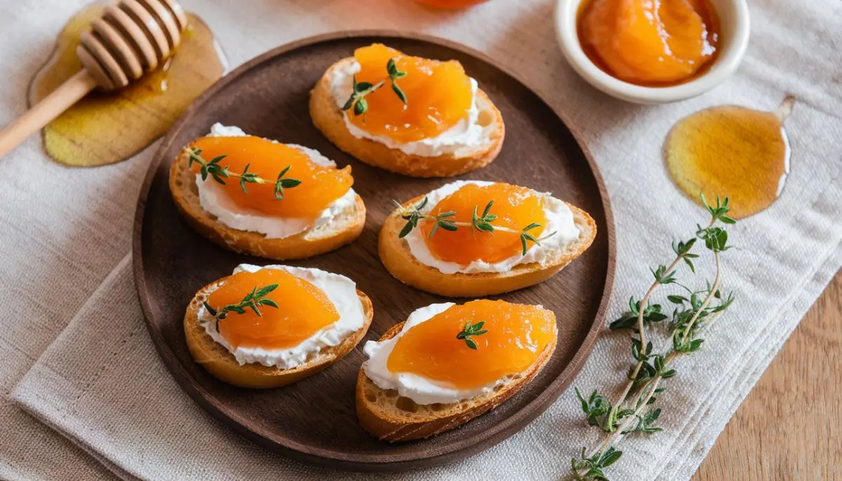 Goat Cheese and Apricot Crostini