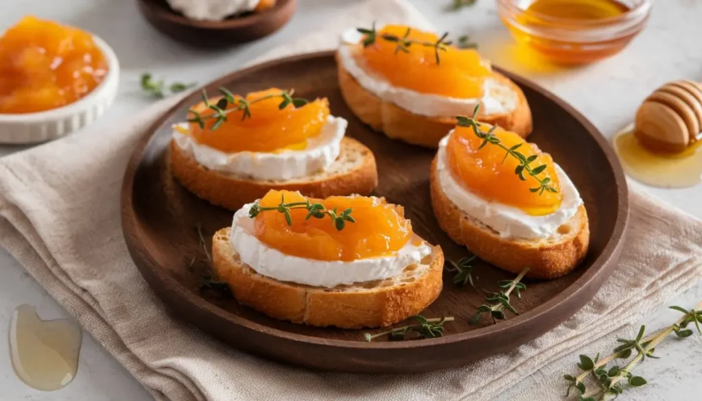 Goat Cheese and Apricot Crostini