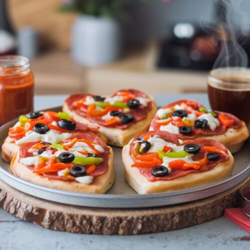 Heart-Shaped Mini Pizzas