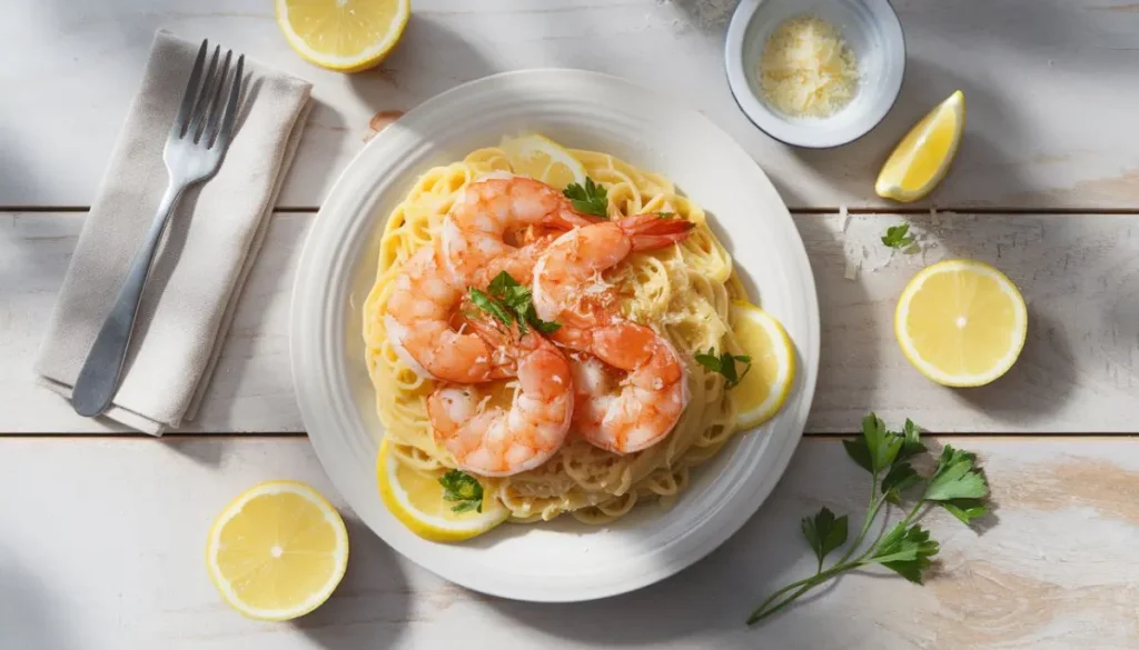 Lemon Butter Shrimp Pasta