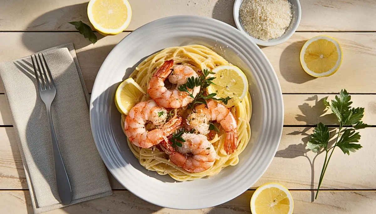 Lemon Butter Shrimp Pasta