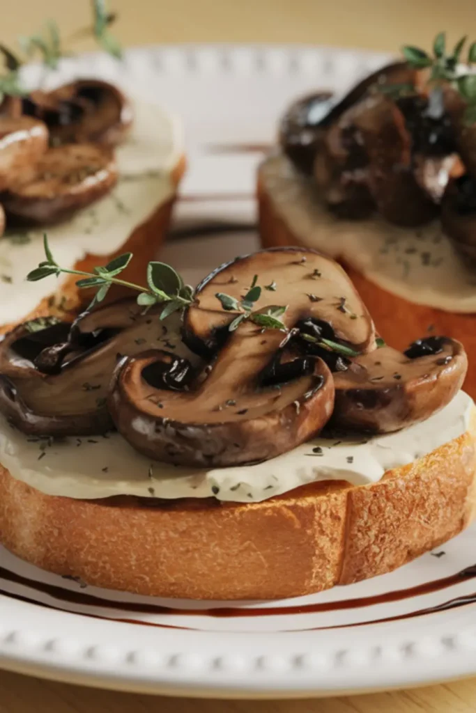 Mushroom and Fontina Crostini