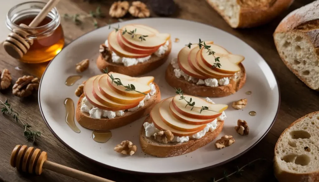 Pear and Walnut Crostini