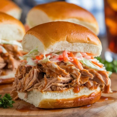 Slow Cooker Pulled Chicken Sliders