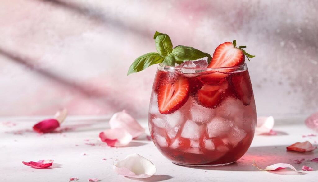 Strawberry Basil Bourbon Smash