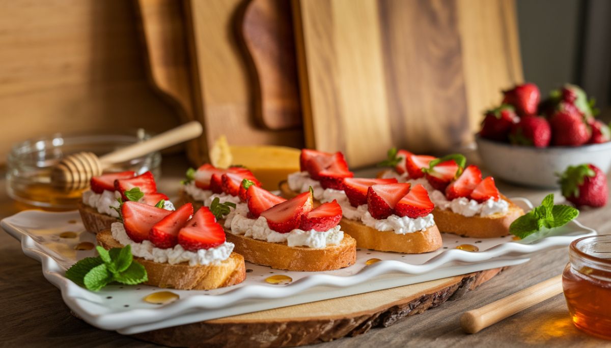 Strawberry Goat Cheese Crostini