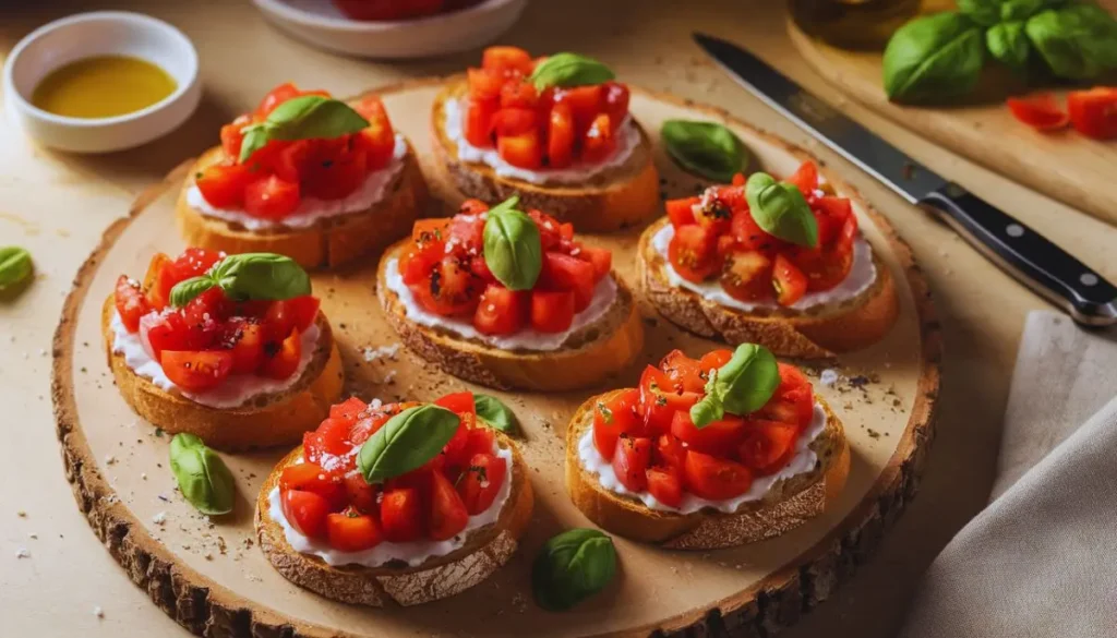 Tomato Basil Crostini