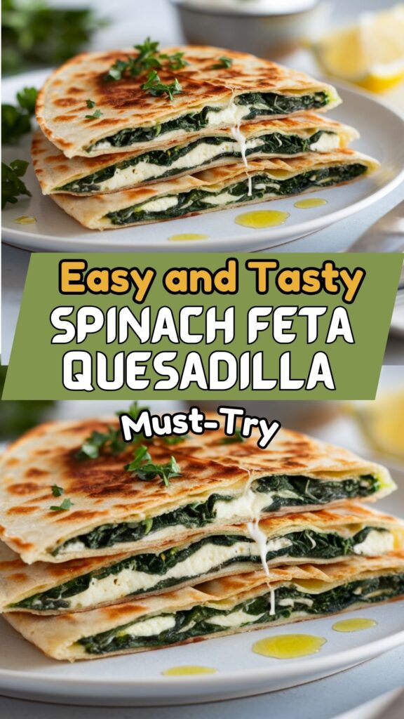 Spinach Feta Quesadilla