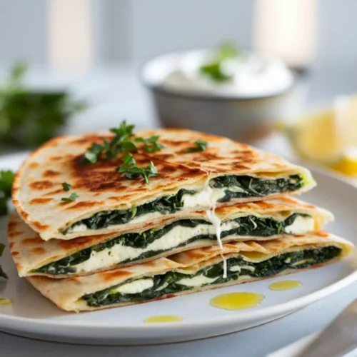 Spinach Feta Quesadilla